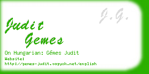 judit gemes business card